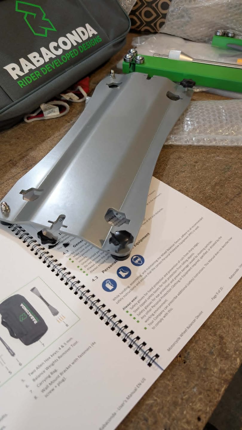Customer photo review of Motorcycle Wheel Balancer