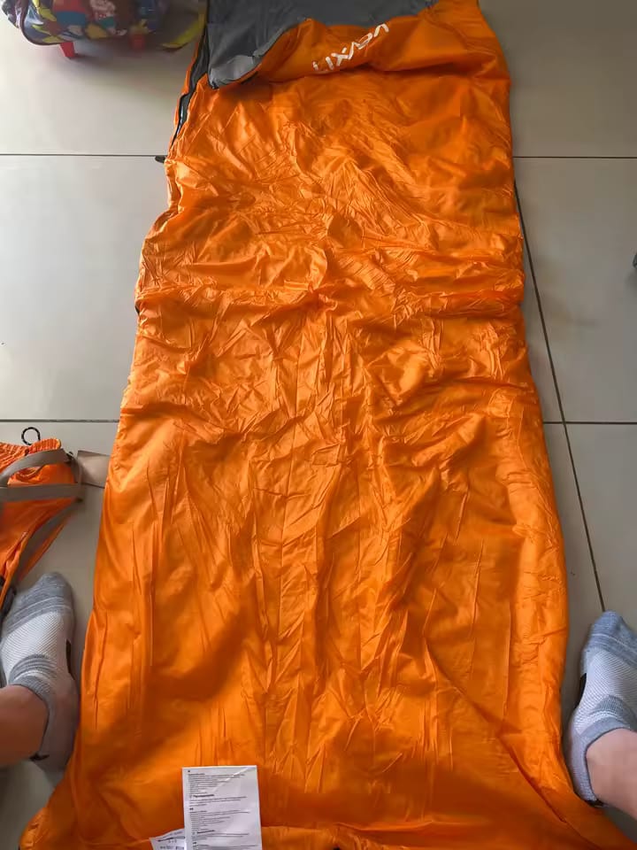 Customer photo review of Ultraleichter Envelope-Schlafsack – 3-Jahreszeiten Camping & Reisen