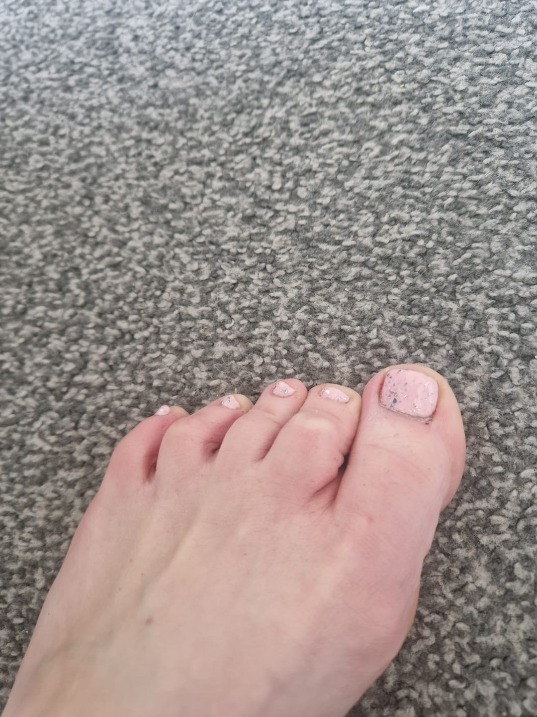 Customer photo review of Semilac Top Coat Flower Flakes T22 UV Gel Polish
