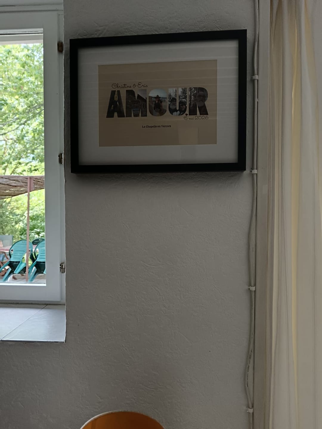 Customer photo review of Amour  Lettres - Affiche personnalisée