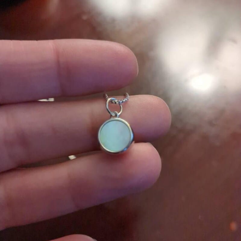 Customer photo review of Custom Photo Locket Necklace