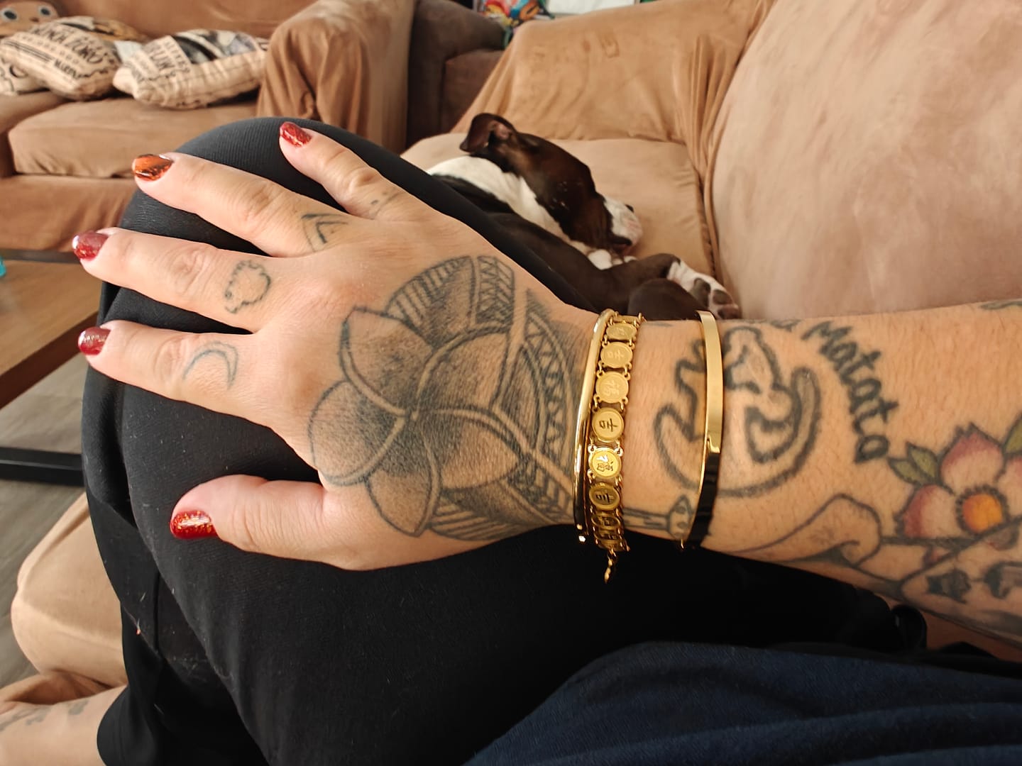 Customer photo review of Everyday Stackable Halo Bangle