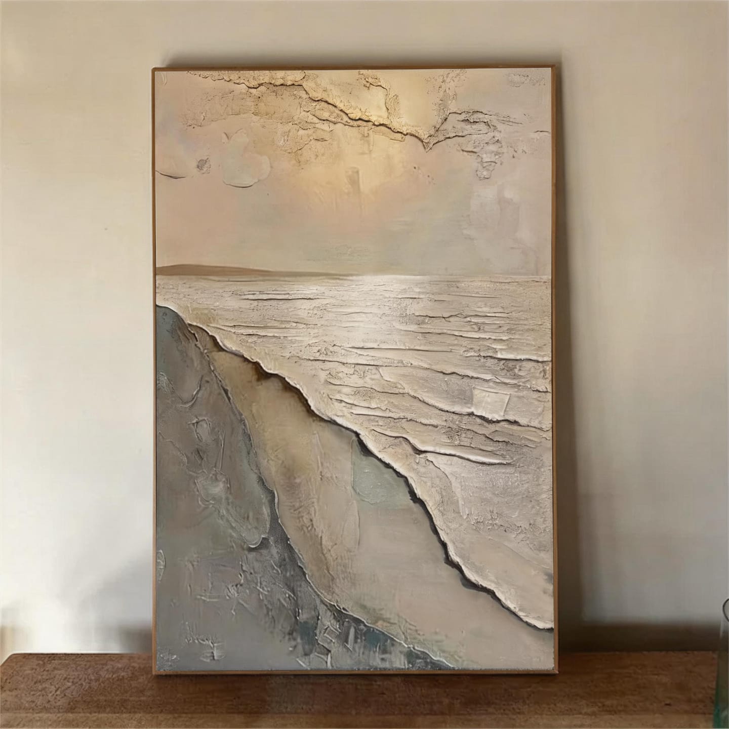 Customer photo review of Ocean And Sky Abstract Textured Wall Art #OS075