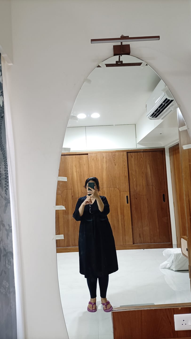 Customer photo review of Women Black Flowy Pleated Kurta