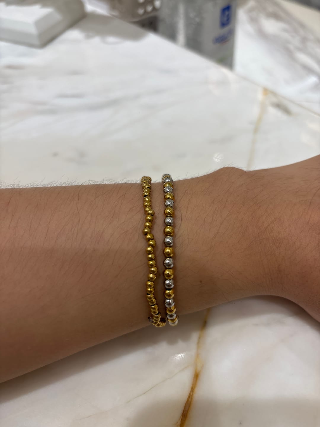 Customer photo review of Collar Birthstone Cuadrado Dorado