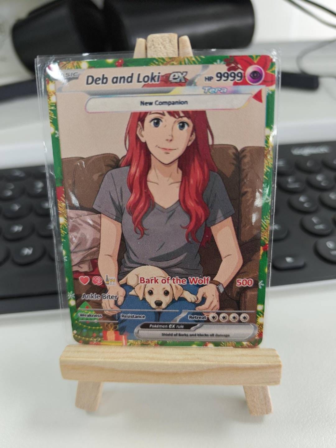 Customer photo review of Custom Pokémon Cards with Anime Picture, Personalized Poke Cards Animated Style Gifts for Him and Her - CPC-04.B