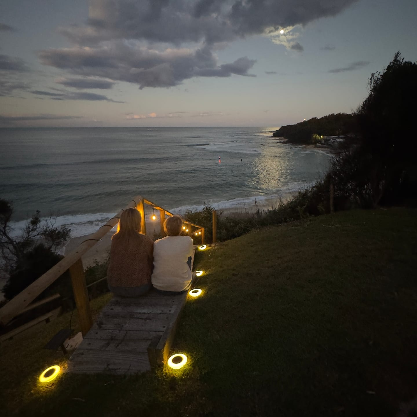 Customer photo review of GardenBrite™ Rust-Proof Solar Ground Light Pack