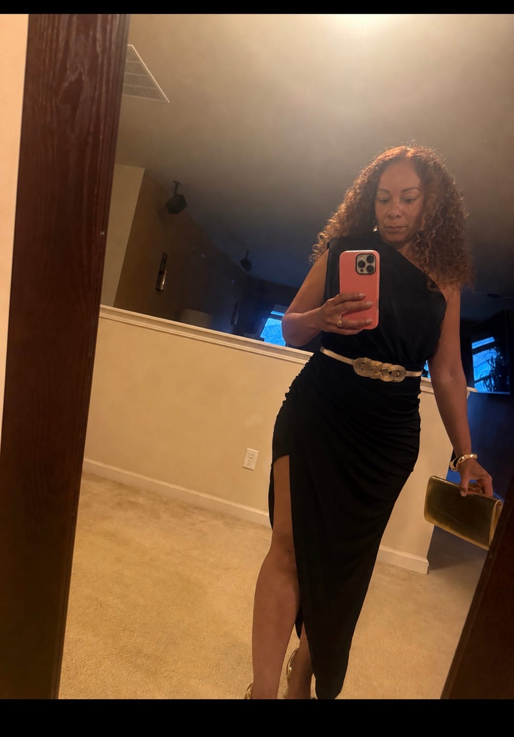 Customer photo review of Ayan One Shoulder Maxi Dress - Black