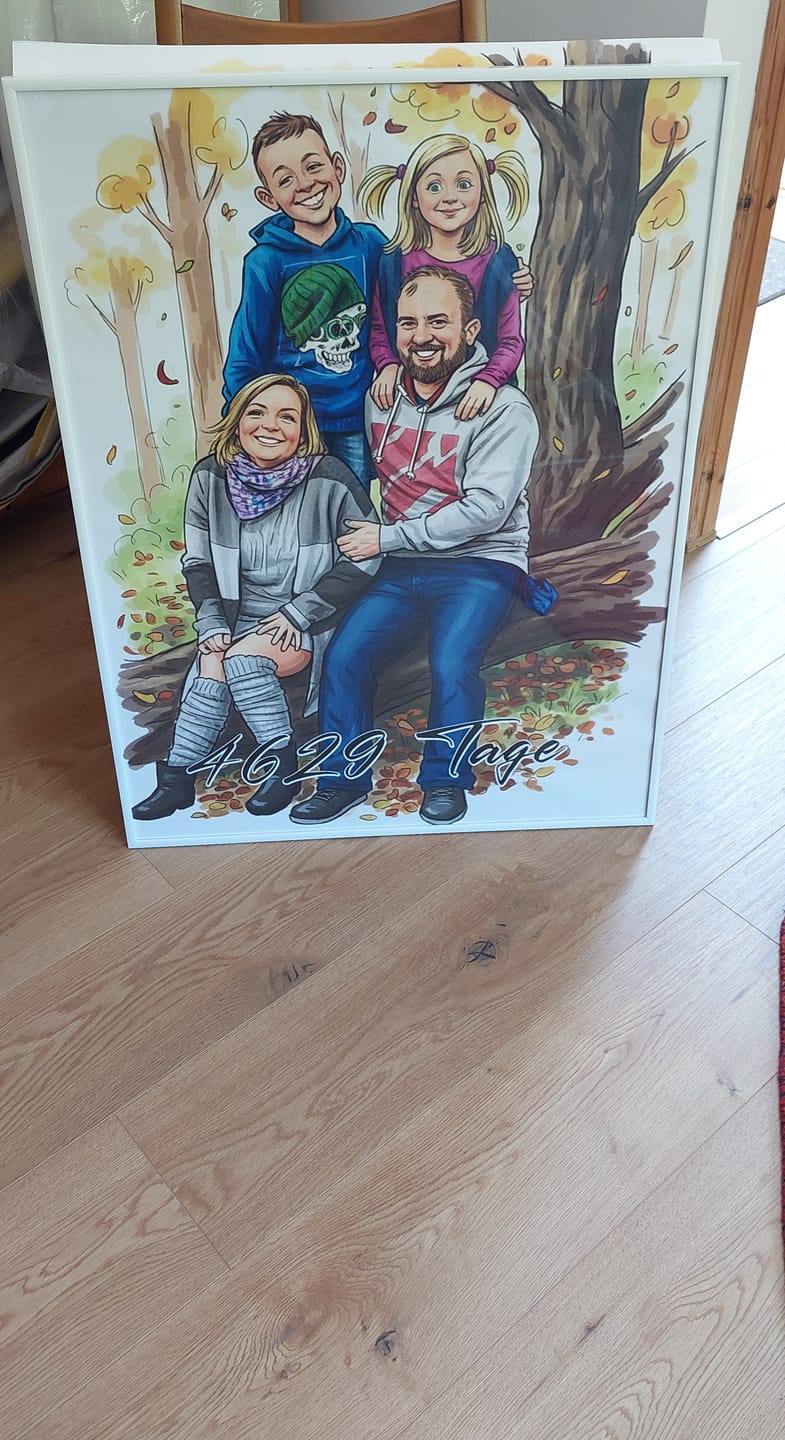 Customer photo review of ColorSketch Poster Dein Foto als handgezeichnete Karikatur