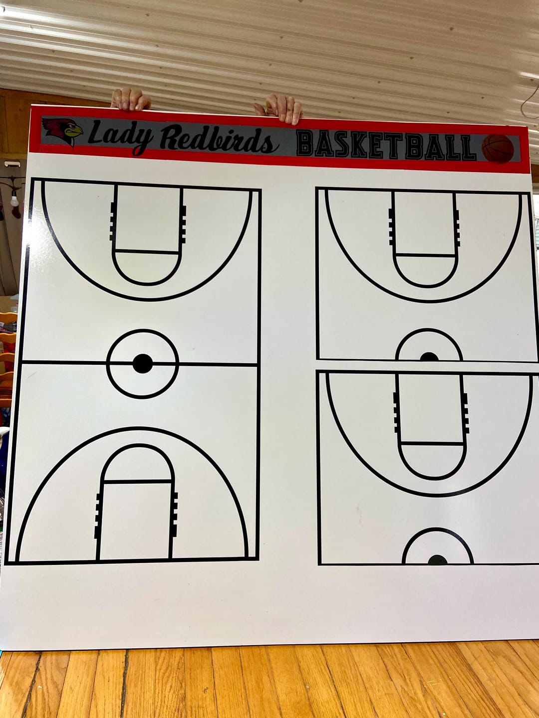 Customer photo review of Basketball Court Wall Decal Sticker. #1320