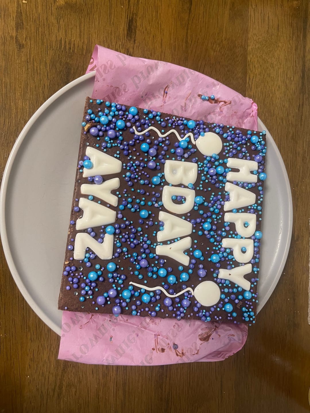 Customer photo review of Birthday Brownie · Mini