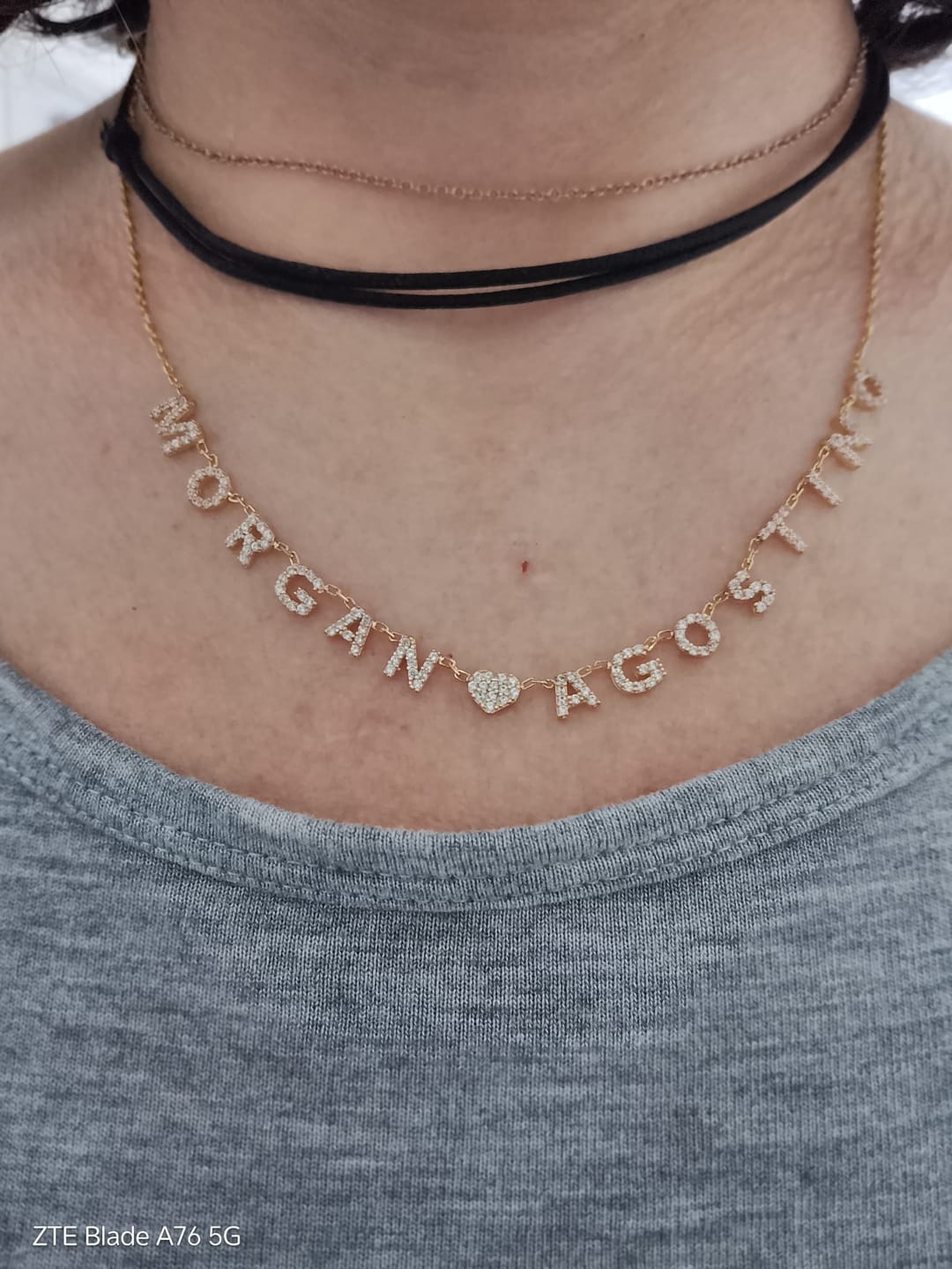 Customer photo review of Collana MINI LETTERS BRIGHT