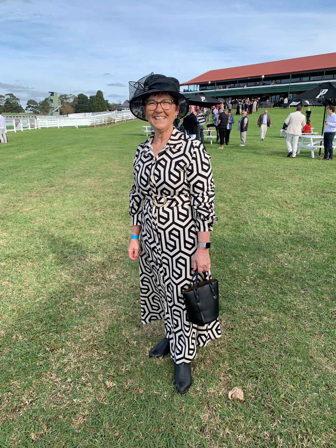 Customer photo review of Dazy Maxi Shirt Dress in Cream With Black Geometric Print