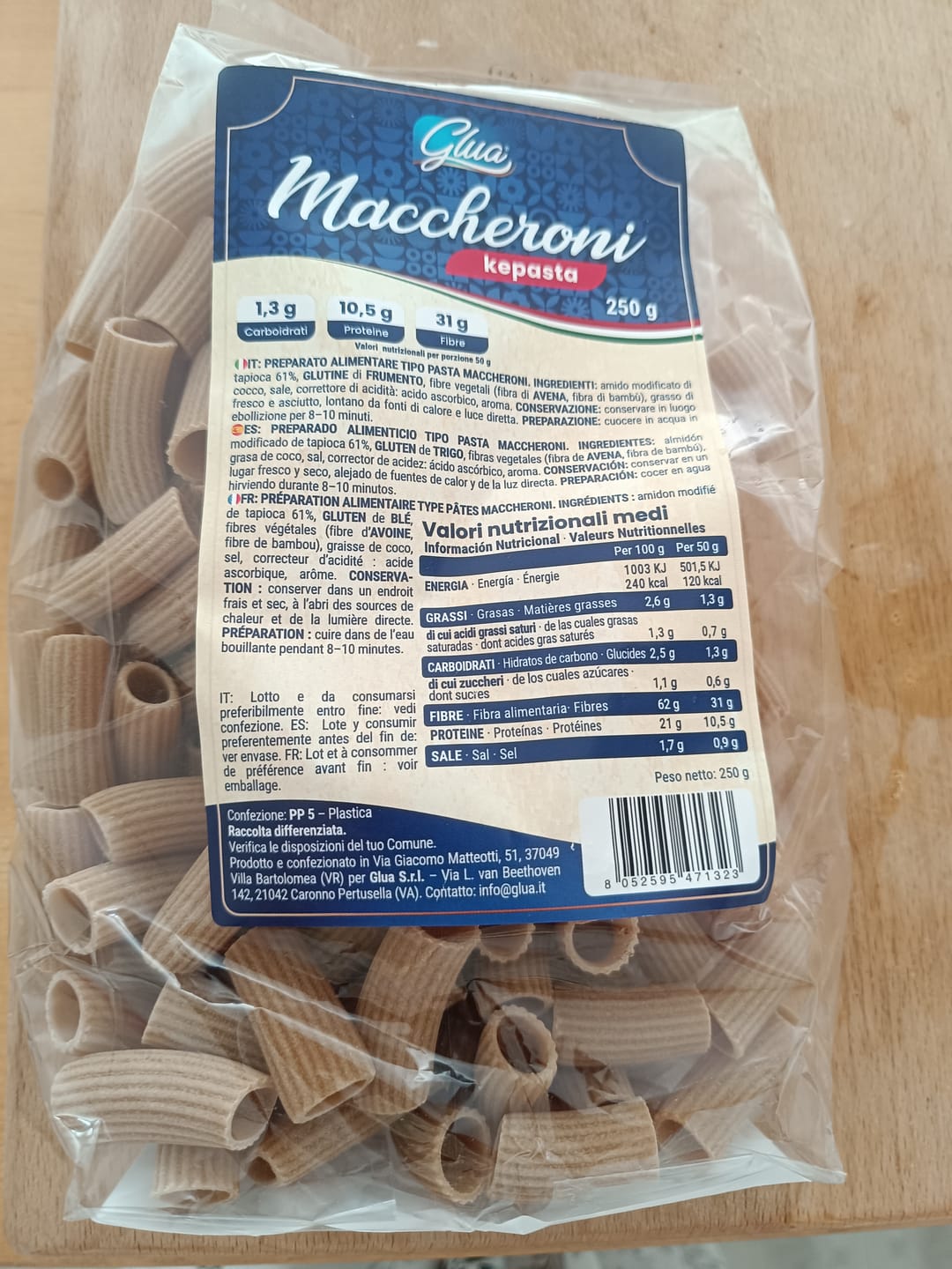 Customer photo review of Kepasta Maccheroni 2.5