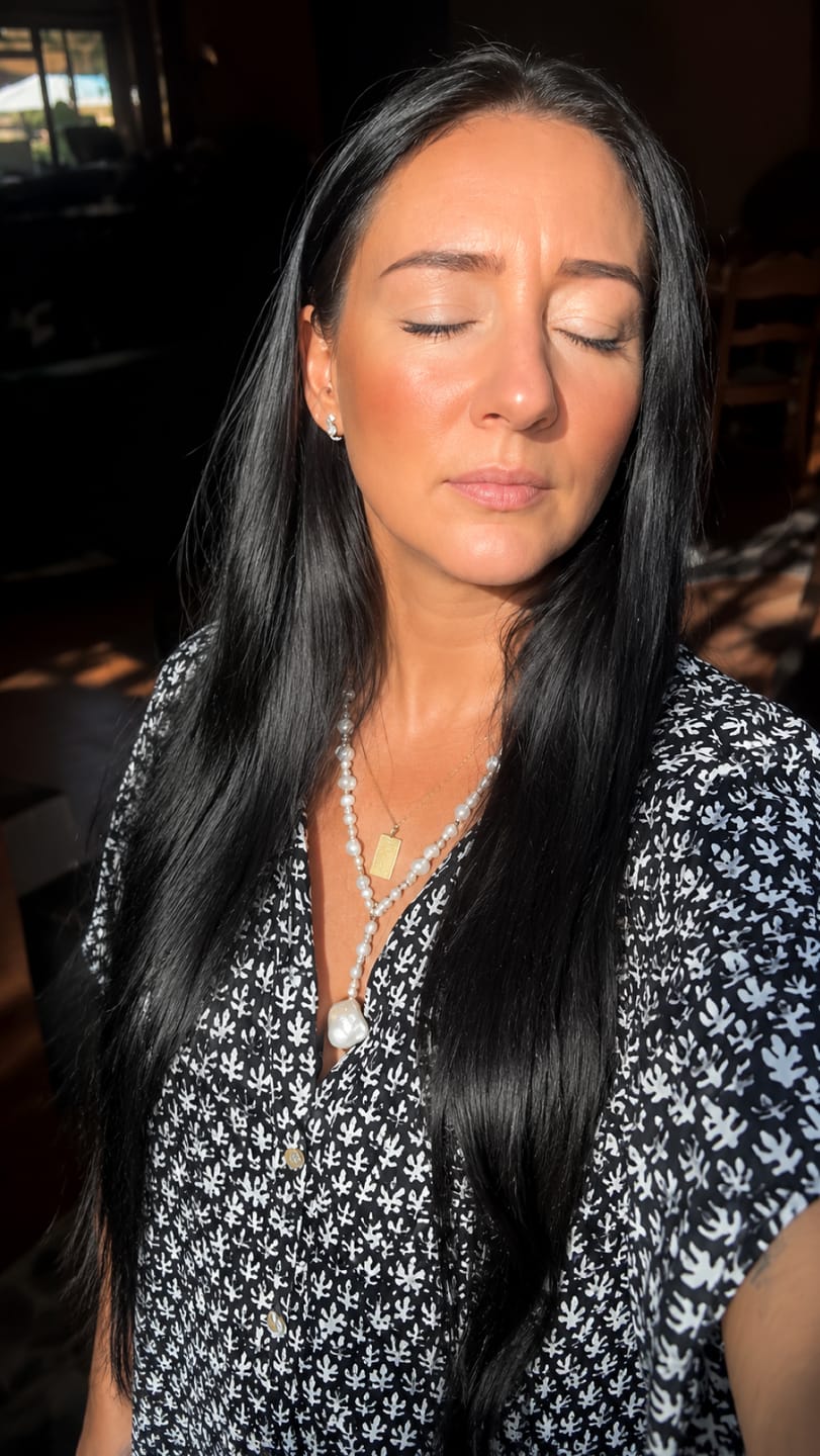 Customer photo review of The Baroque Pearl Drop Necklace