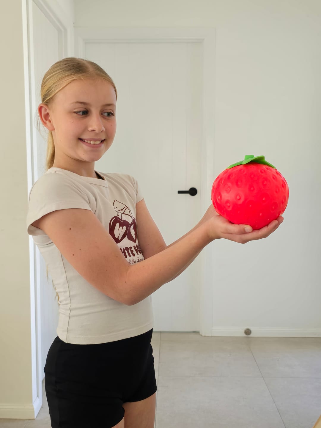 Customer photo review of Giant Squishy Strawberry