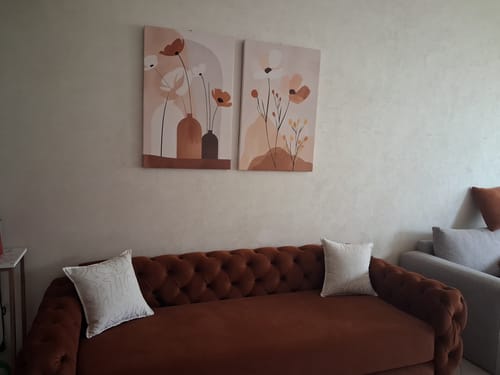 tableau inspiré zellige marocain accroché chez un client photo vérifiée