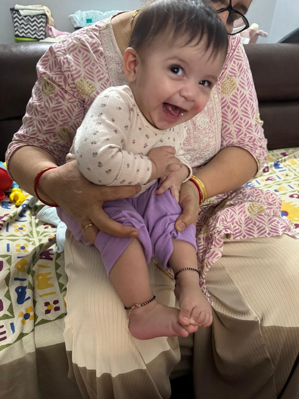 Customer photo review of Rose Gold Minimal Nazar Kids Bracelet (2 - 8 Years)