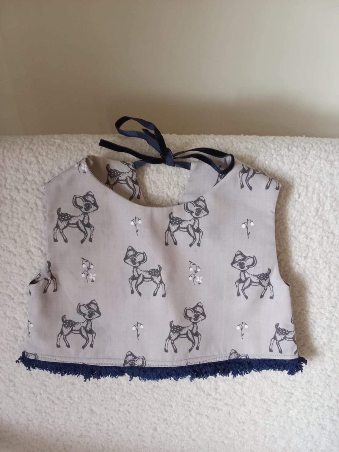 Customer photo review of Baby Deers and Flowers Polycotton Fabric