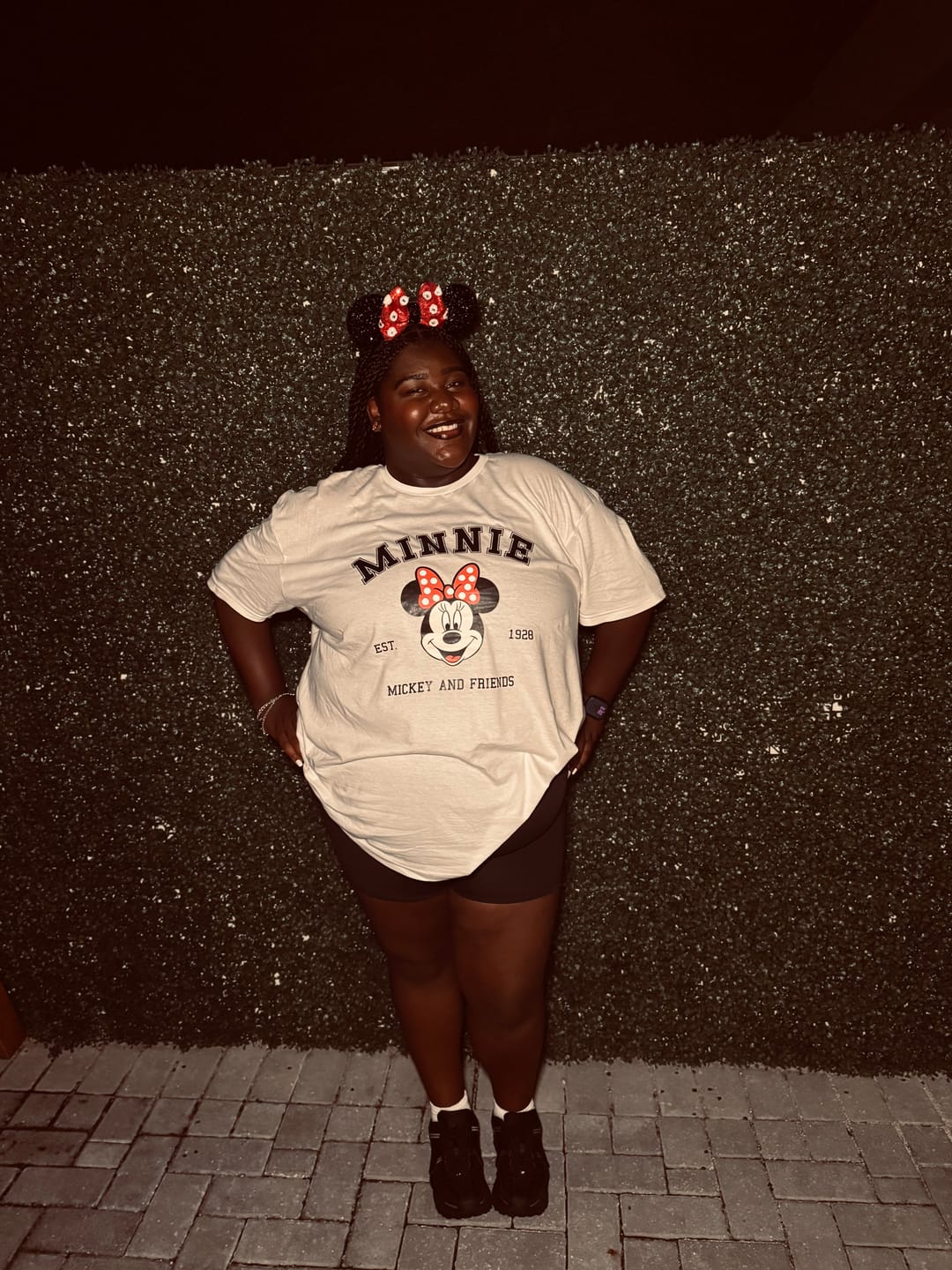 Customer photo review of Shiny Black & Darling Dots Ears