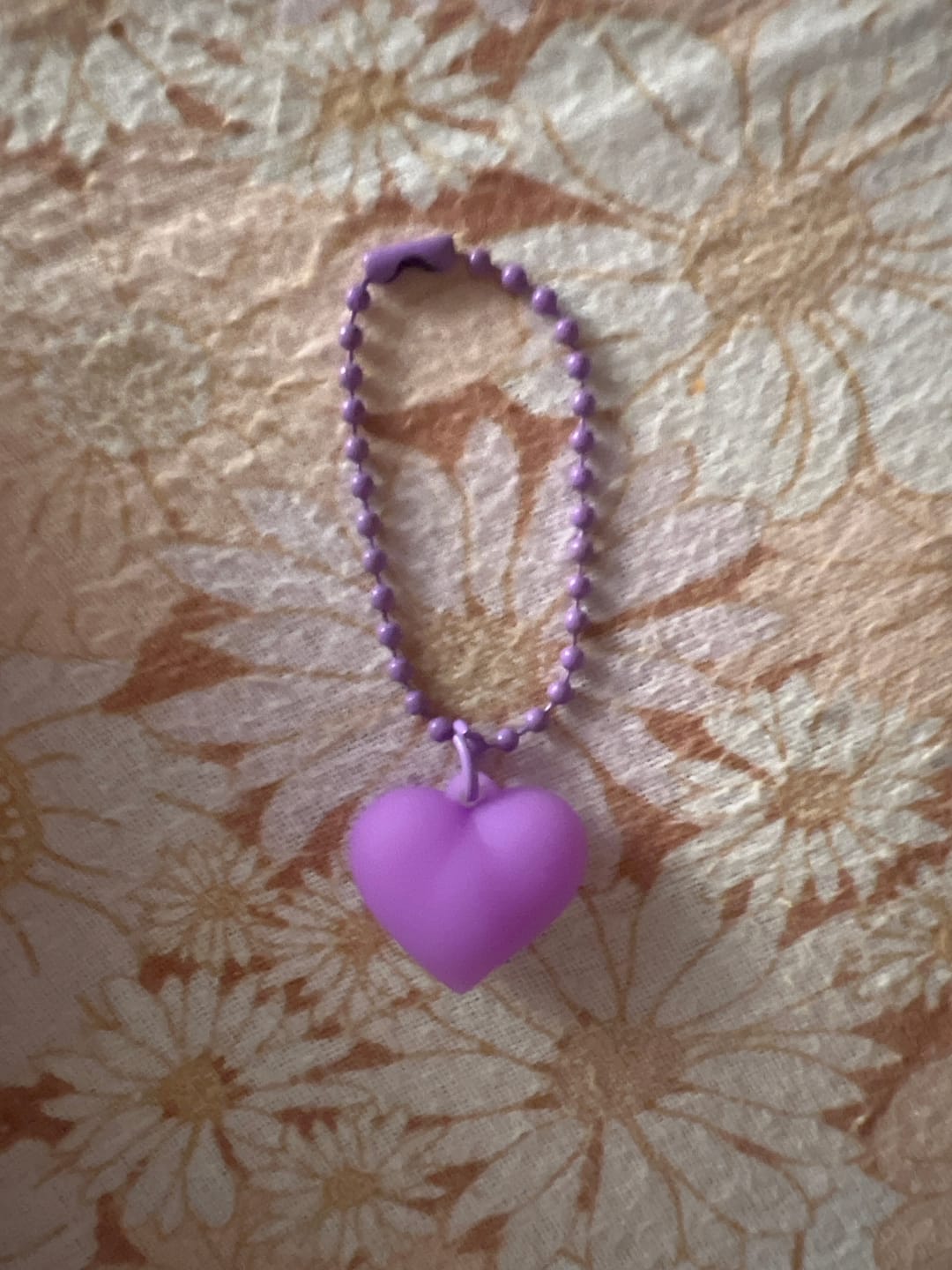 Customer photo review of Metal chain Heart Bag Charm Key ring colours assorted