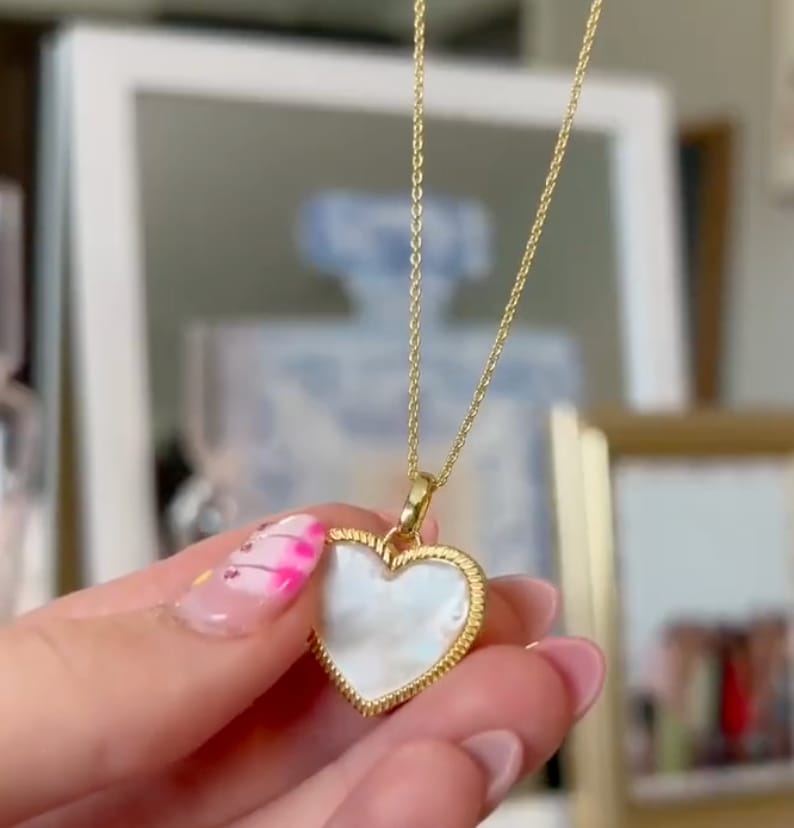 Customer photo review of Custom Photo Heart Locket Necklace