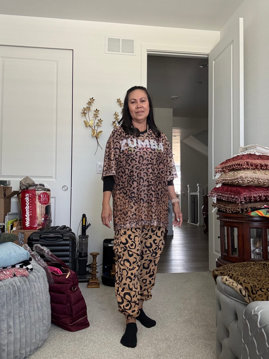 Customer photo review of Zumba Wildbeat Oversized Mesh Top