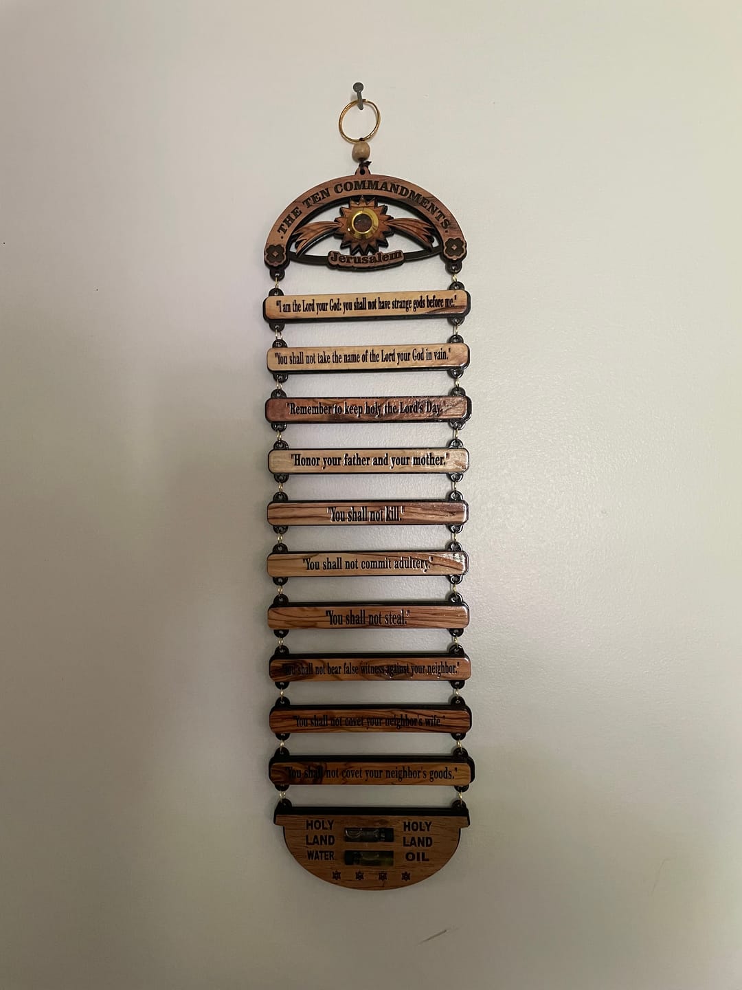 Customer photo review of Ten Commandments from the Holy Land Wall Hanging