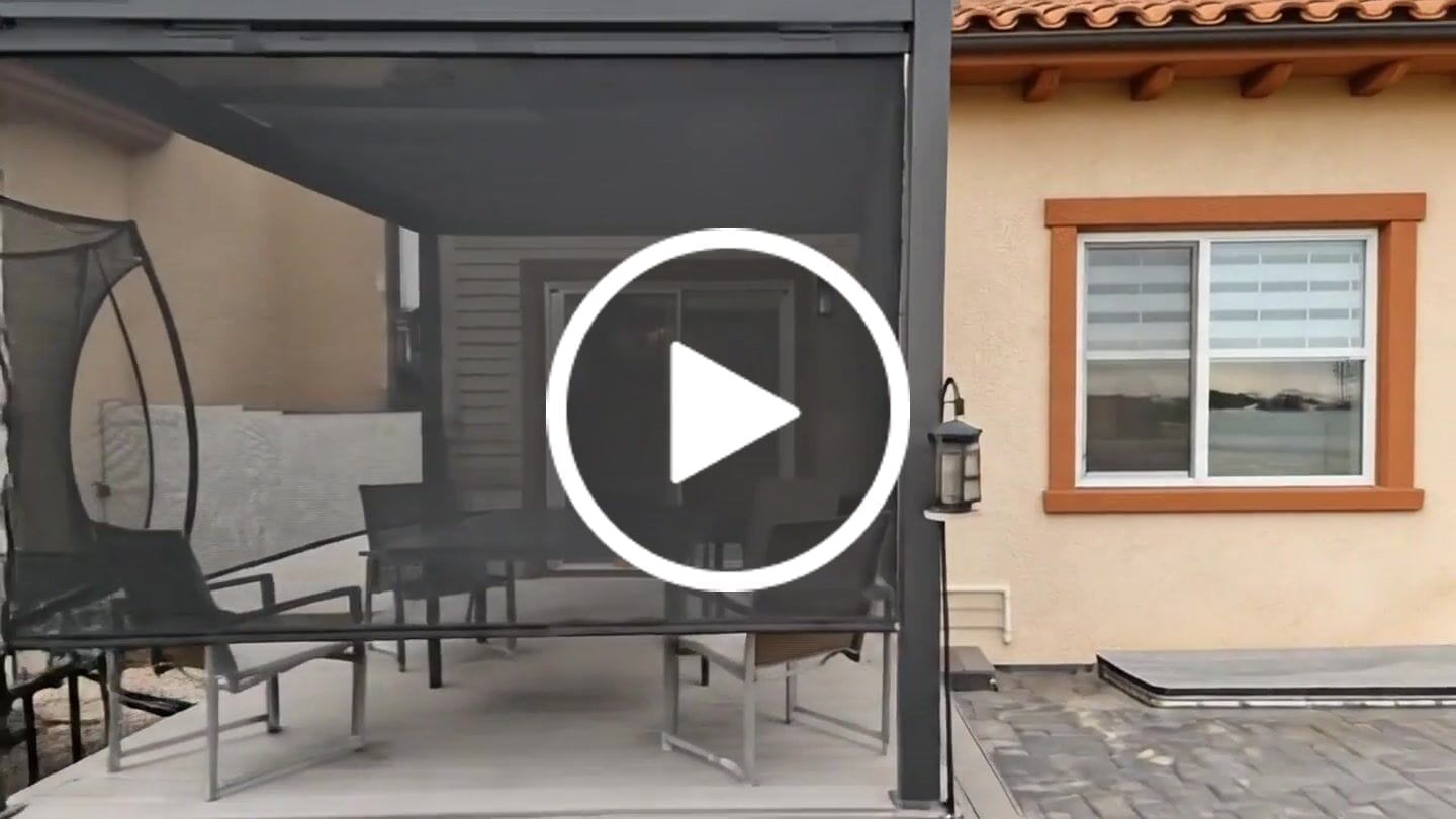 Customer video review of Smart Motorized Outdoor Shades 5% Openness