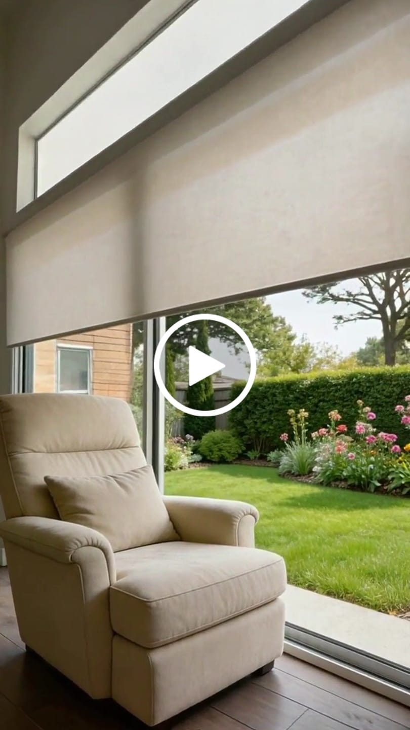 Customer video review of Smart Motorized Light Filtering Roller Shades 70% Blackout Linen Translucent