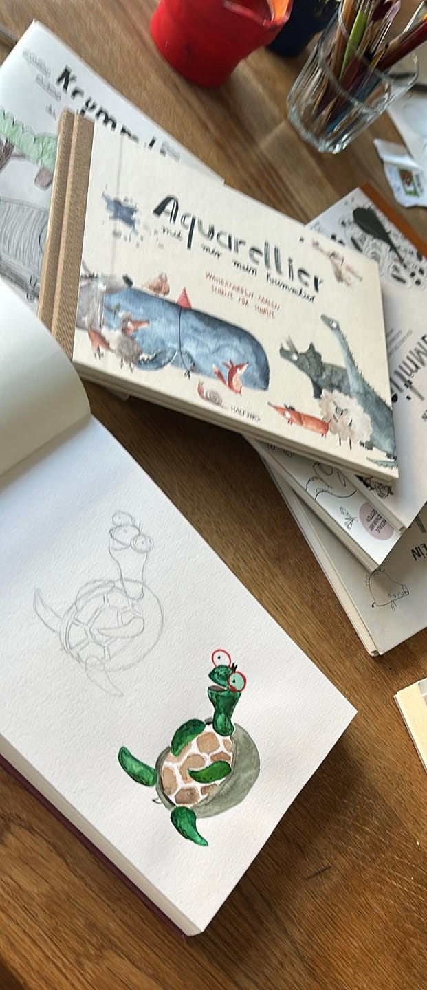 Customer photo review of Aquarell malen „Aquarellier mit mir mein Krummtier"