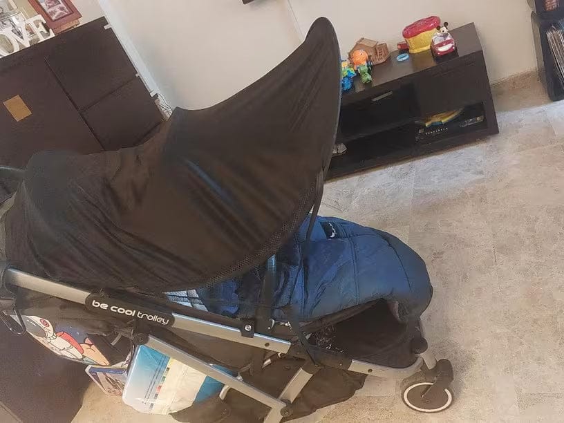 Customer photo review of Sonnenschutz Kinderwagen | Kühler Schatten unterwegs