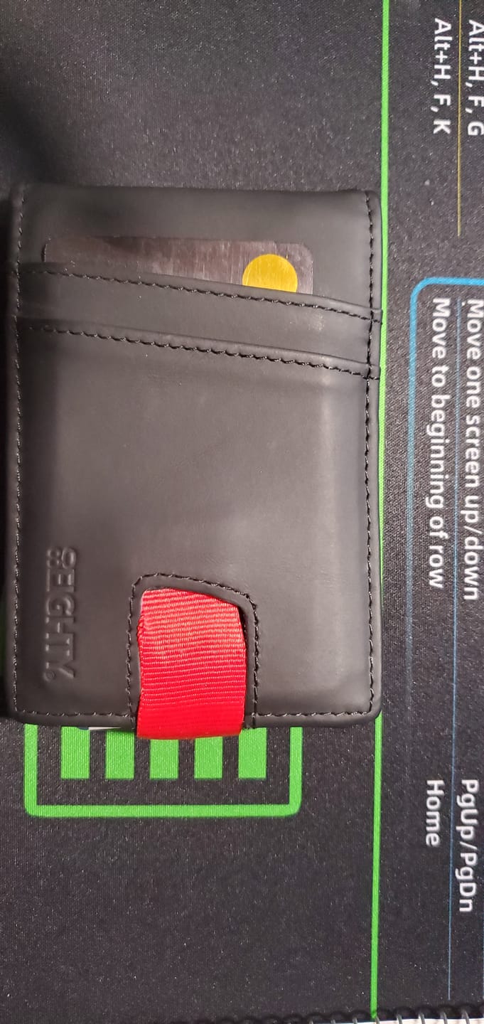 Customer photo review of 80Eighty® Matte Black Leather Wallet