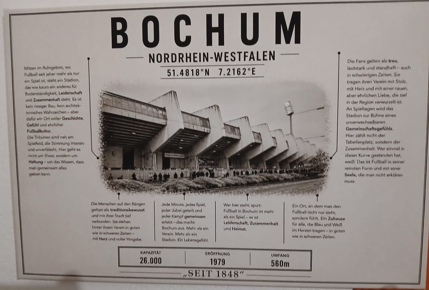 Customer photo review of Bochum Stadion Leinwand