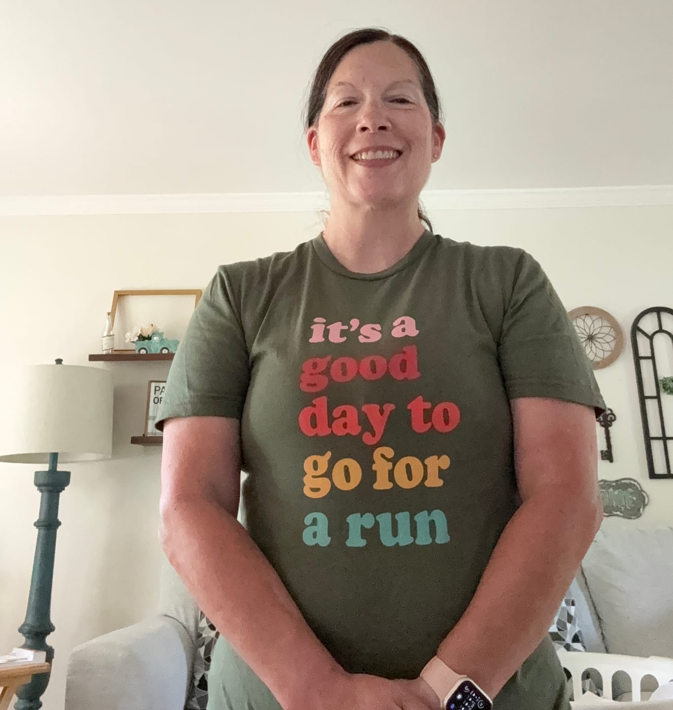 Customer photo review of Good Day to Run T-Shirt