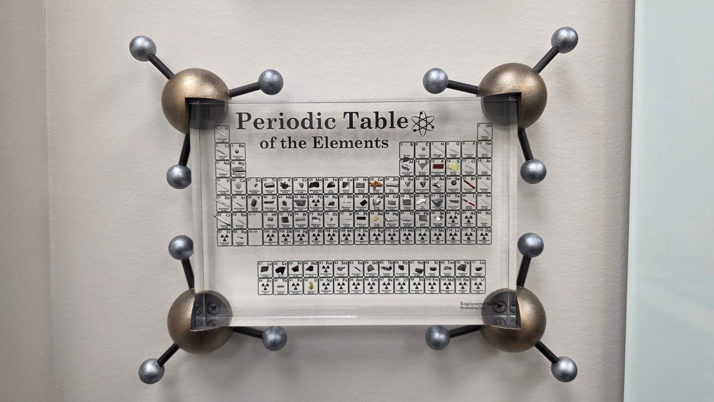 Customer photo review of Heritage Periodic Table: Collector's Edition 85 Elements