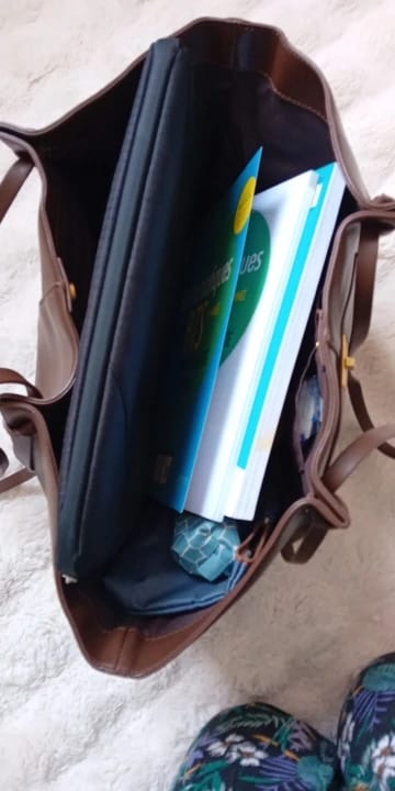 Customer photo review of Brianna Trapeze Shoulder Bag