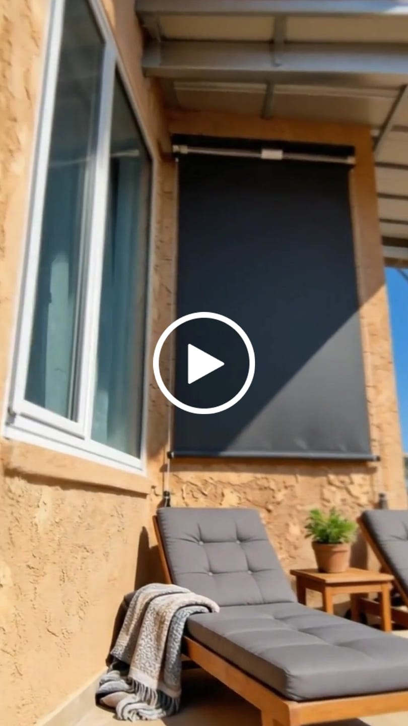 Customer video review of Smart Motorized Outdoor Shades 5% Openness