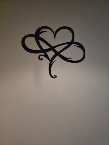 Customer photo review of Infinity Heart Wall Art