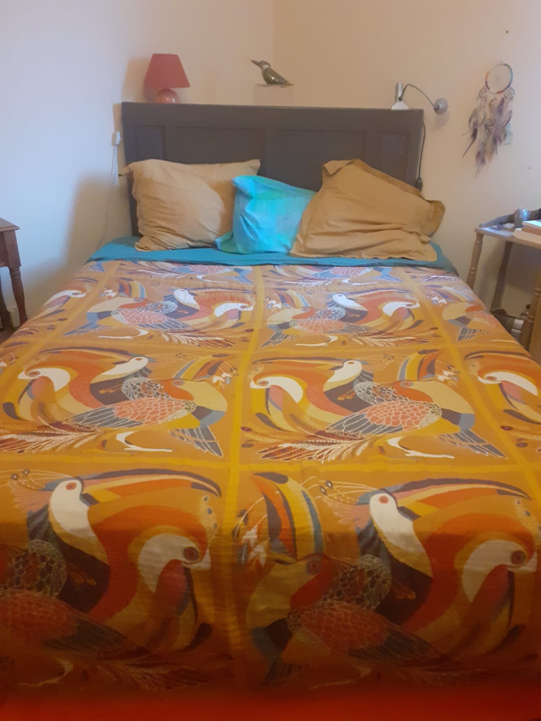 Customer photo review of 6 Layer Cotton Bird Jacquard Bedcover Sofa Blanket