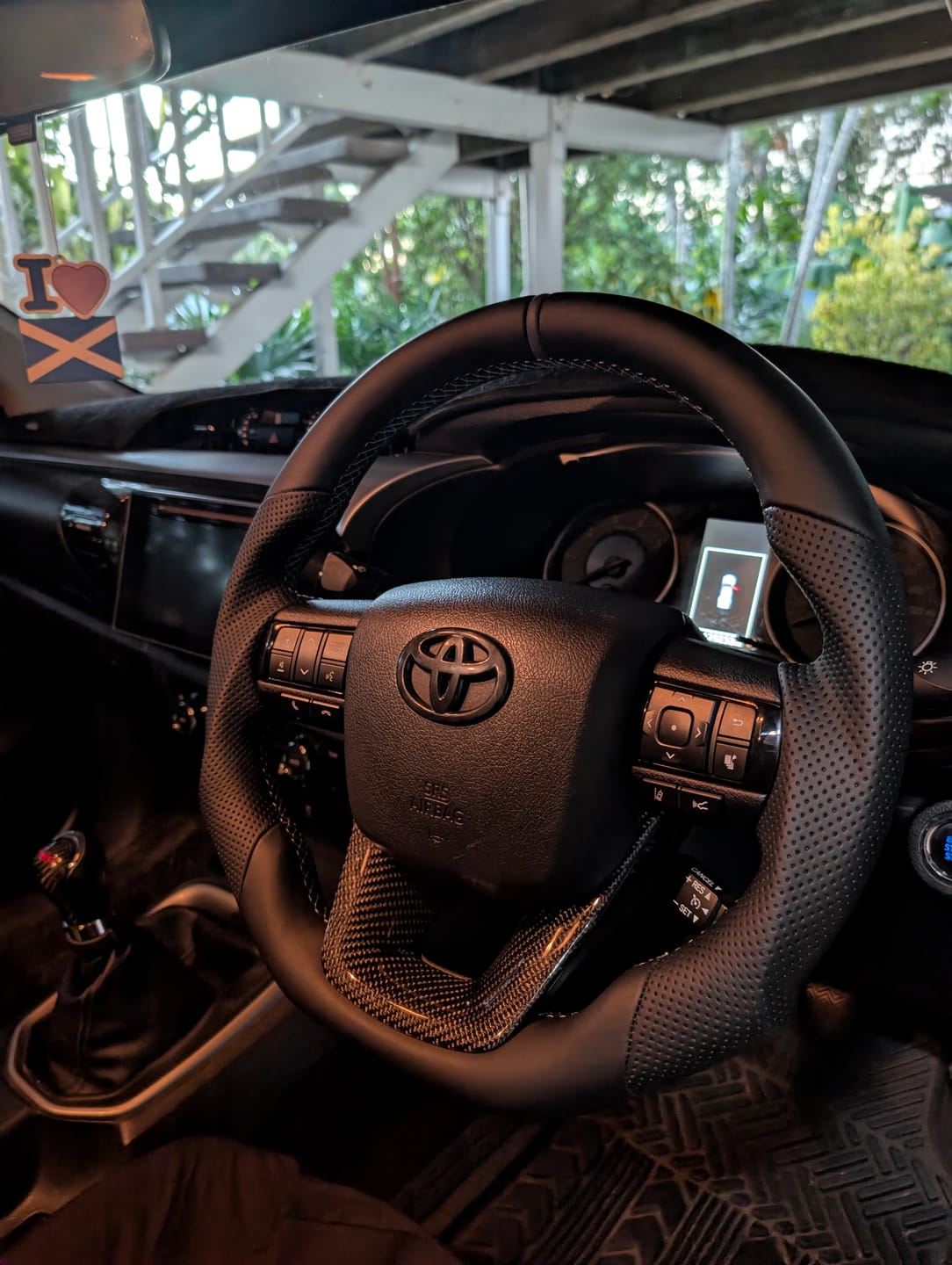 Customer photo review of Premium Steering wheel - Suitable for use with Toyota Hilux N80 2015-2026 Genuine Leather + Centre Stripe