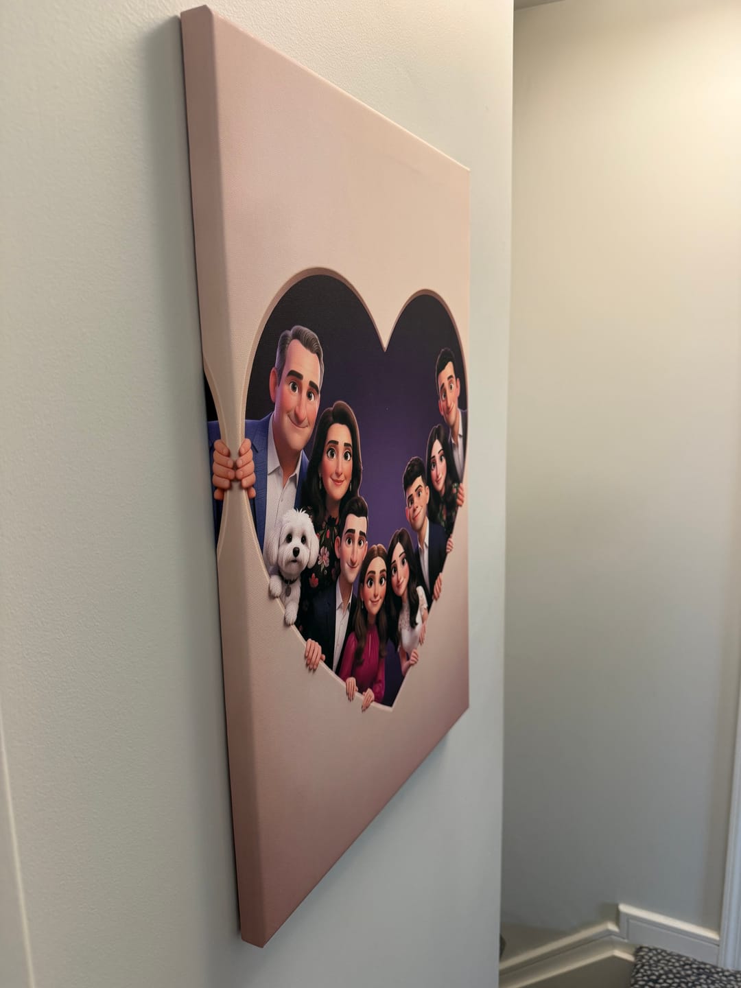 Customer photo review of Personalized Canvas - Animated Heart