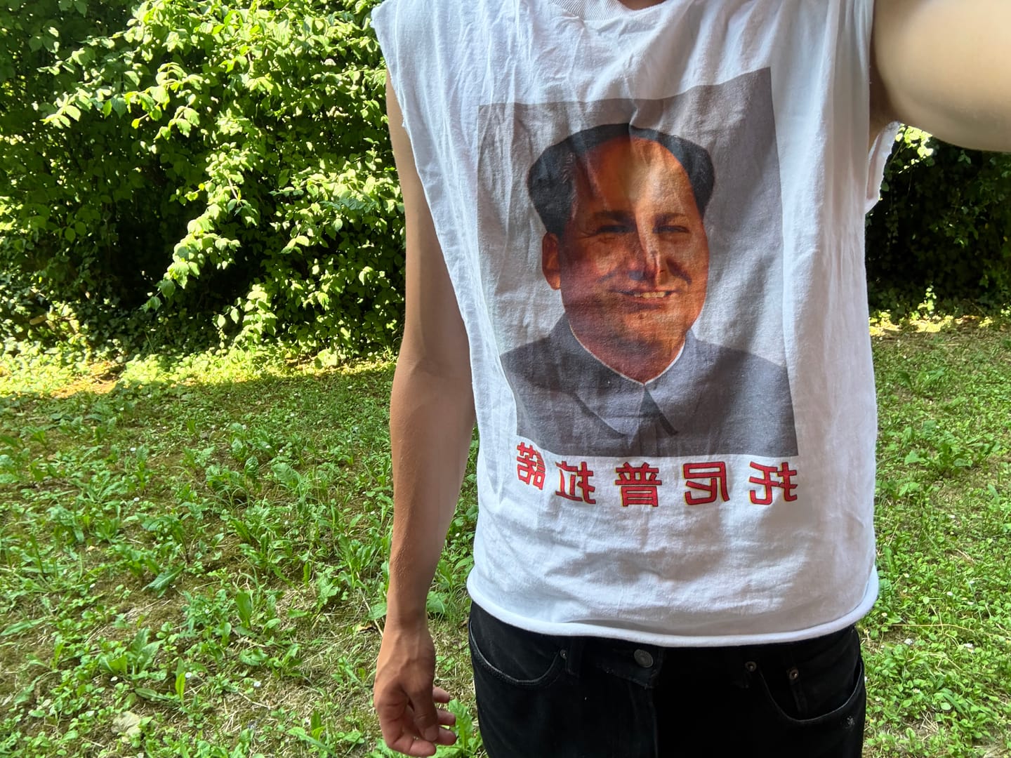 Customer photo review of Tony Mao T-Shirt