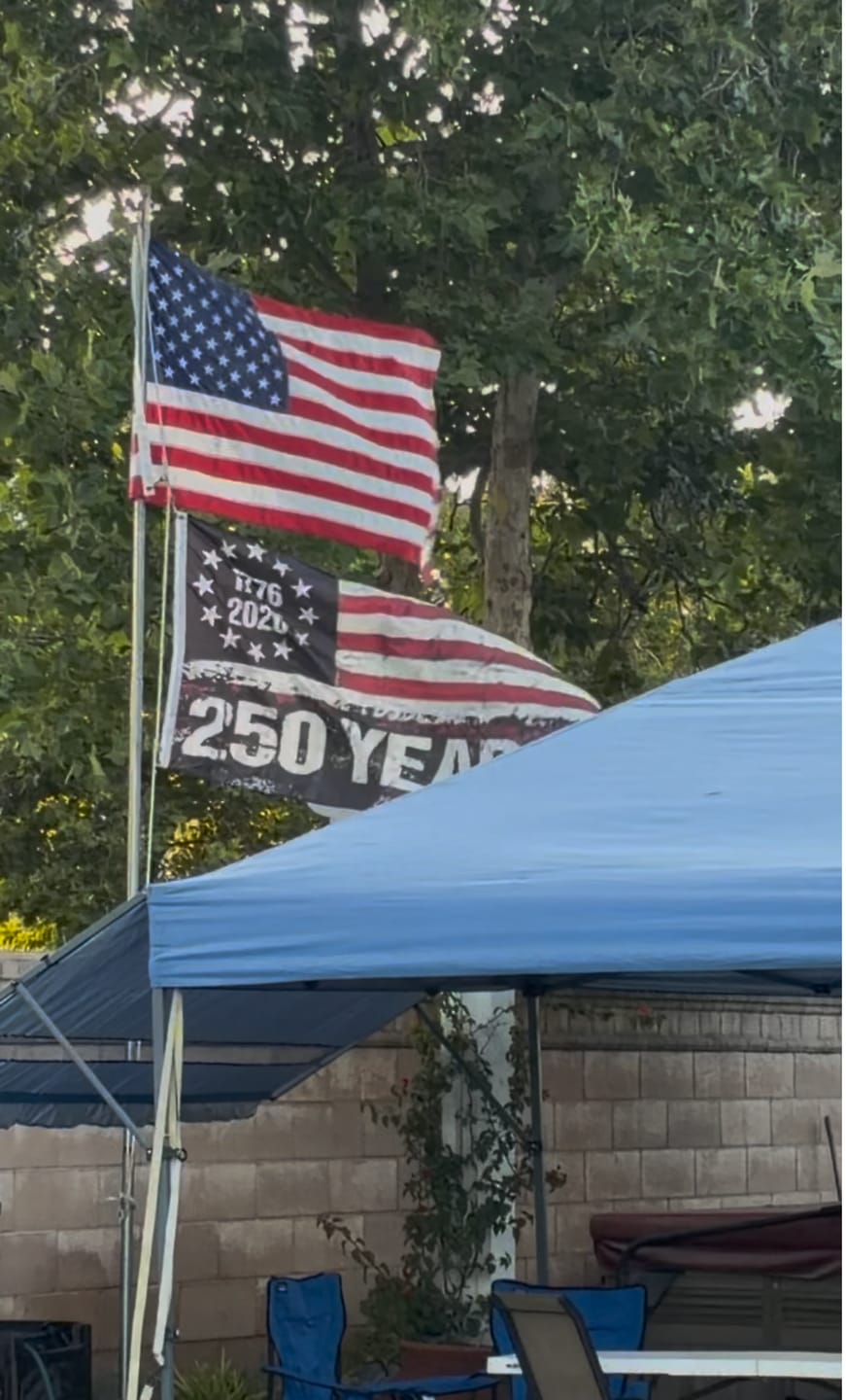 Customer photo review of 1776-2026 America 250 Flag | 250th Anniversary 3x5 Banner