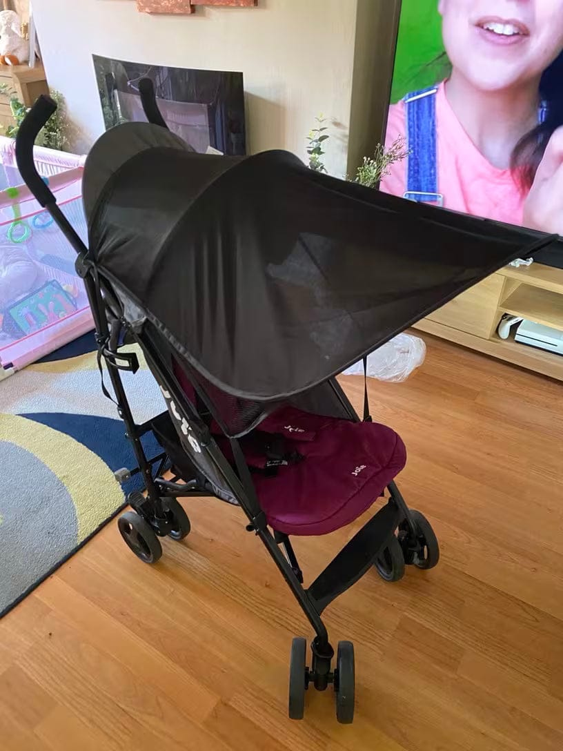 Customer photo review of Sonnenschutz Kinderwagen | Kühler Schatten unterwegs