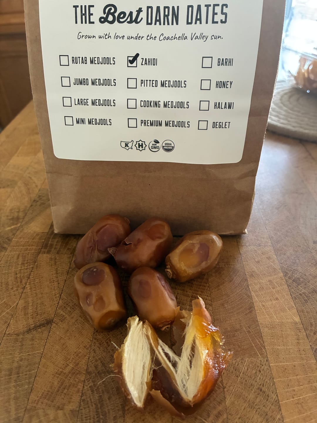 Customer photo review of Organic Zahidi Date Snack Packs