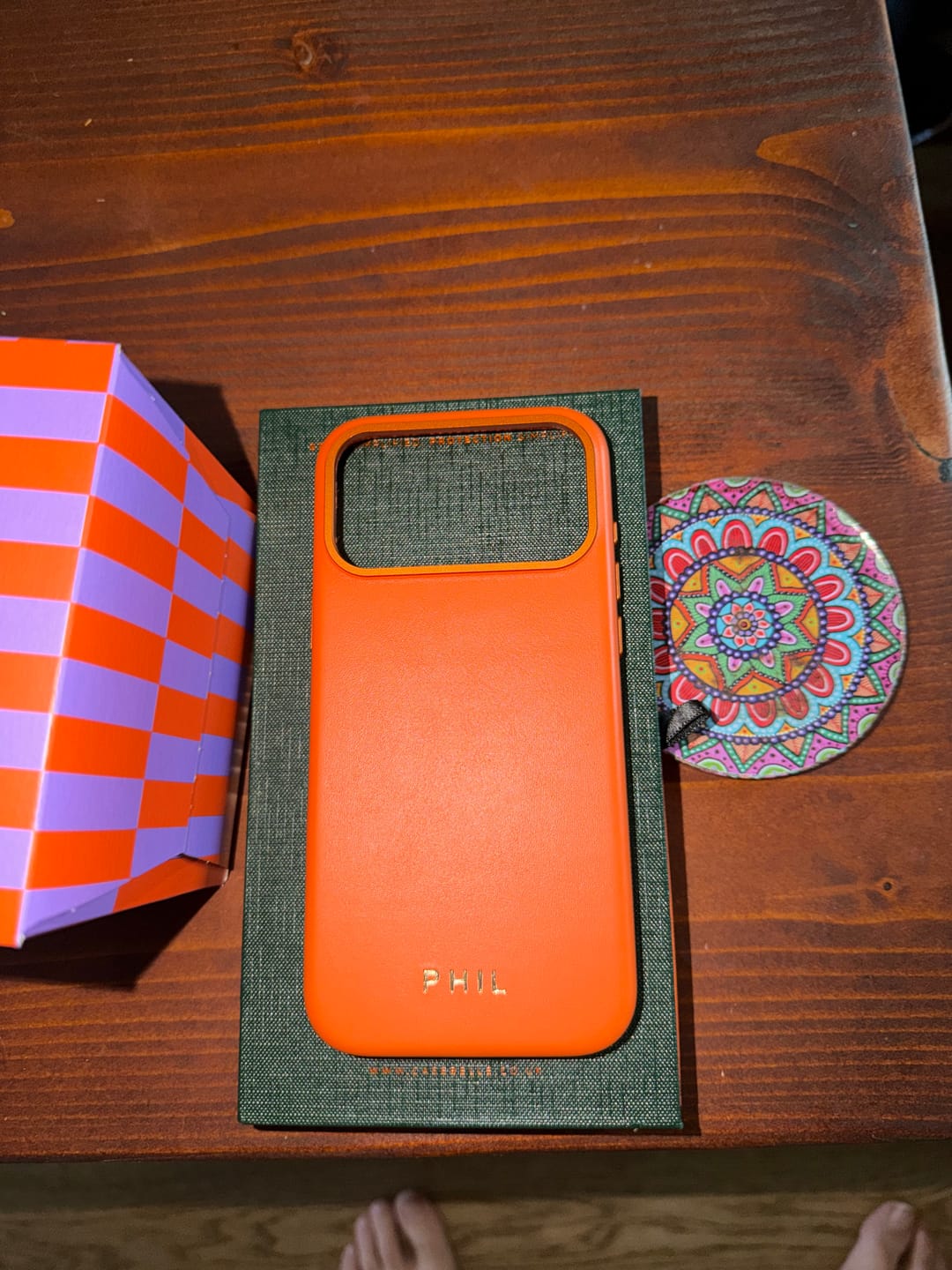 Customer photo review of iPhone 17 Pro Max Leather Case - MagSafe - Solar Orange