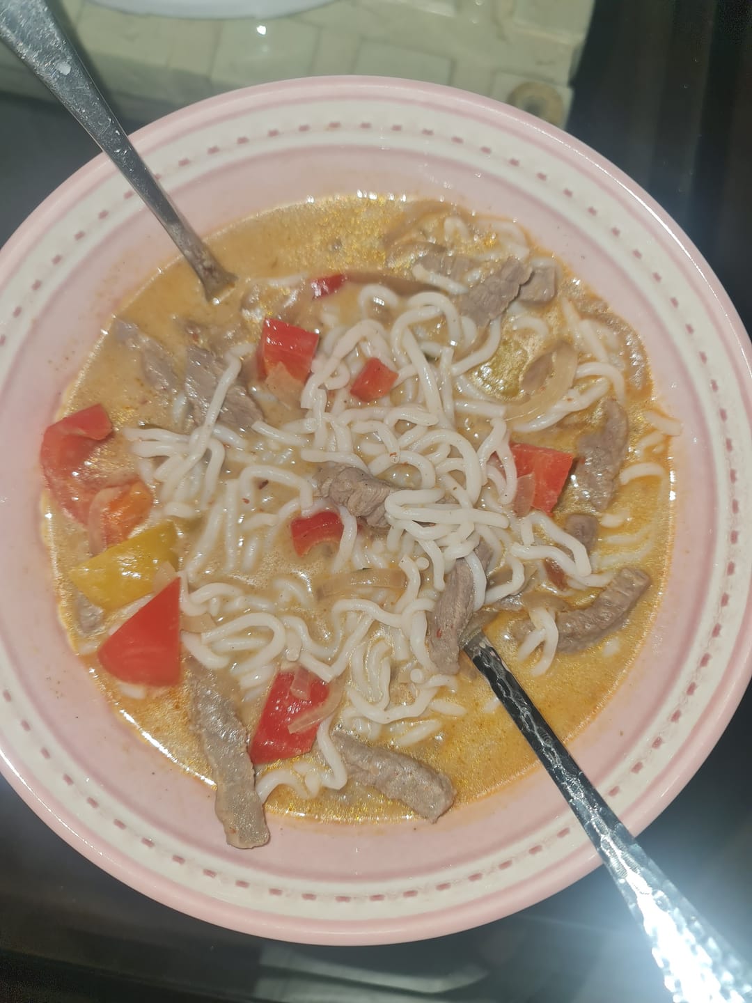 Customer photo review of Qetoe Low Carb Chicken Noodles 4 Pack (4x250g)