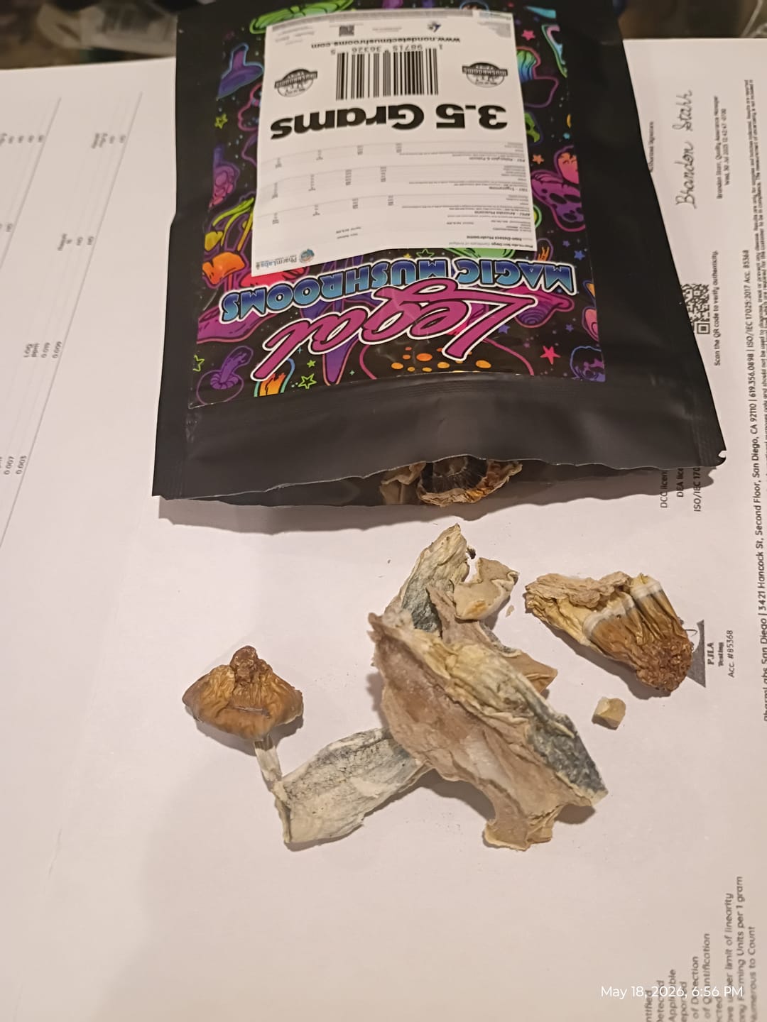 Customer photo review of Non Detect Raw Mushrooms