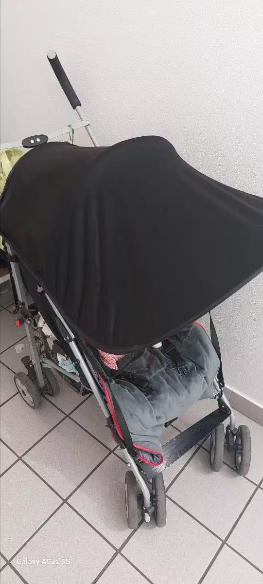 Customer photo review of Sonnenschutz Kinderwagen | Kühler Schatten unterwegs